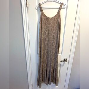 SPENCER ALEXIS vintage boho/fairycore metallic crochet dress size M